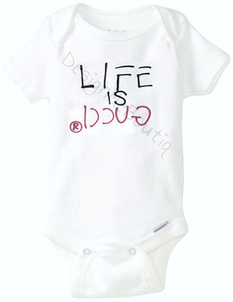 baby gucci outfit|life is gucci baby onesie.